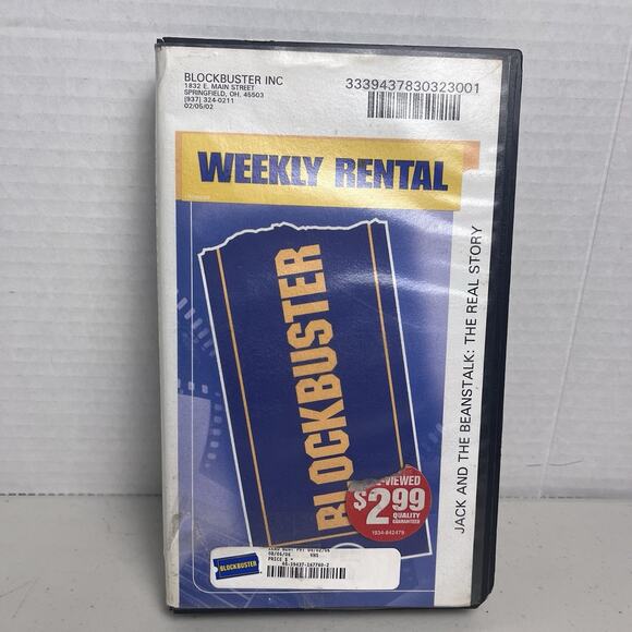 Blockbuster Video VHS Clamshell Rental Case Jack and the Beanstalk Real Story - Picture 2 of 11